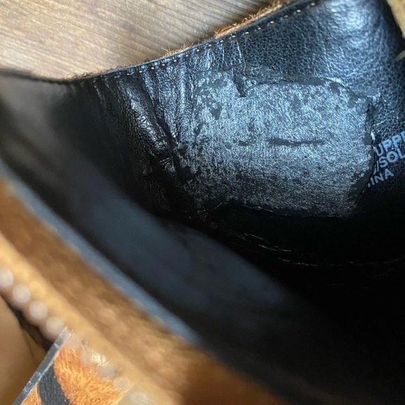 Vince Camuto Lexcia Size 7 Cow Fur Pointed Toe Leopard Stiletto 3.5” Heel Boots - Picture 11 of 11